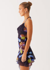 Algarve Mini Dress - Dark Floral