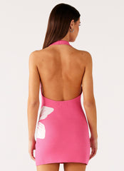 Aloha Knit Mini Dress - Pink
