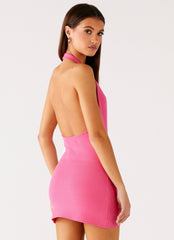 Aloha Knit Mini Dress - Pink