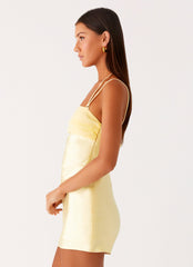 Belize Mini Dress - Lemon
