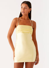Belize Mini Dress - Lemon