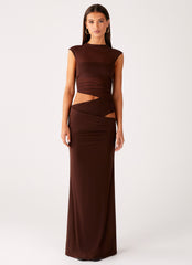 Briony Maxi Dress - Cool Chocolate