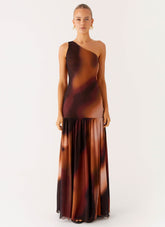Carlina Maxi Dress - Black Gradient