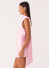 Cerina High Neck Mini Dress - Pink