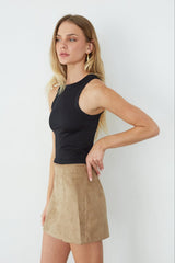 Delara Suede Mini Skort
