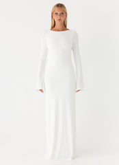 Elmont Long Sleeve Maxi Dress - White