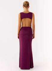 Fault Line Maxi Dress - Plum