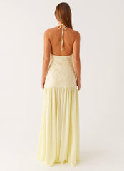 Janelle Beaded Maxi Dress - Yellow