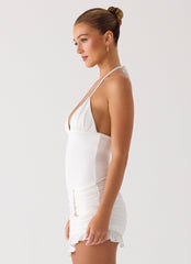 Keep A Beat Mini Dress - Ivory