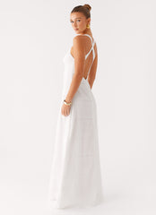 Kiana Halter Maxi Dress - White