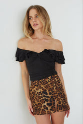 Camila Leopard Mini Skirt