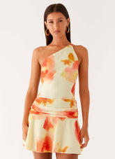 Meah Backless Mini Dress - Mimosa Blossom