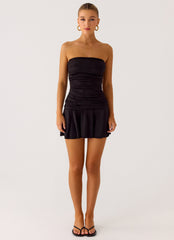Meridella Strapless Mini Dress - Black