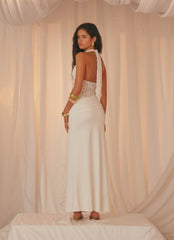 Miri Halter Maxi Dress - Ivory