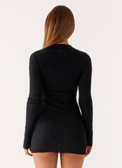 Off Duty Polo Dress - Black