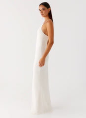 Raffa Pearl Maxi Dress - Ivory