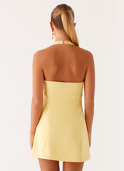 Remi Halter Mini Dress - Yellow