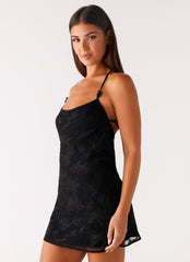 Sunset Glow Mini Dress - Black