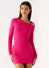 Thalia Knit Mini Dress - Fuchsia