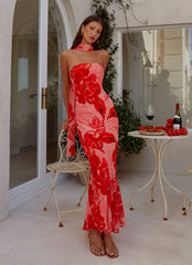 Under The Pagoda Maxi Dress - Sicily Sunsets Print