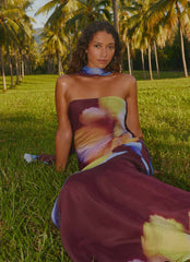 Under The Pagoda Maxi Dress - Dark Floral