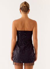 Wear My Kiss Mini Dress - Black