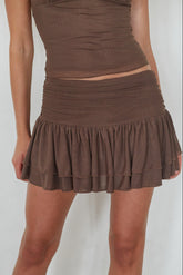 Alexi Mesh Mini Ruffle Skort