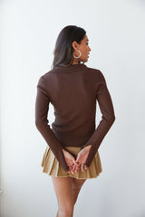 Aubree Lace Up Knit Top