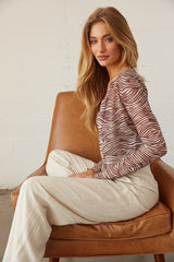 Halle Zebra Mesh Cardigan Set