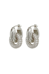 LUV AJ Pave Interlock Hoops