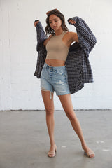 Pistola Devin High Rise Mom Cut Off Shorts