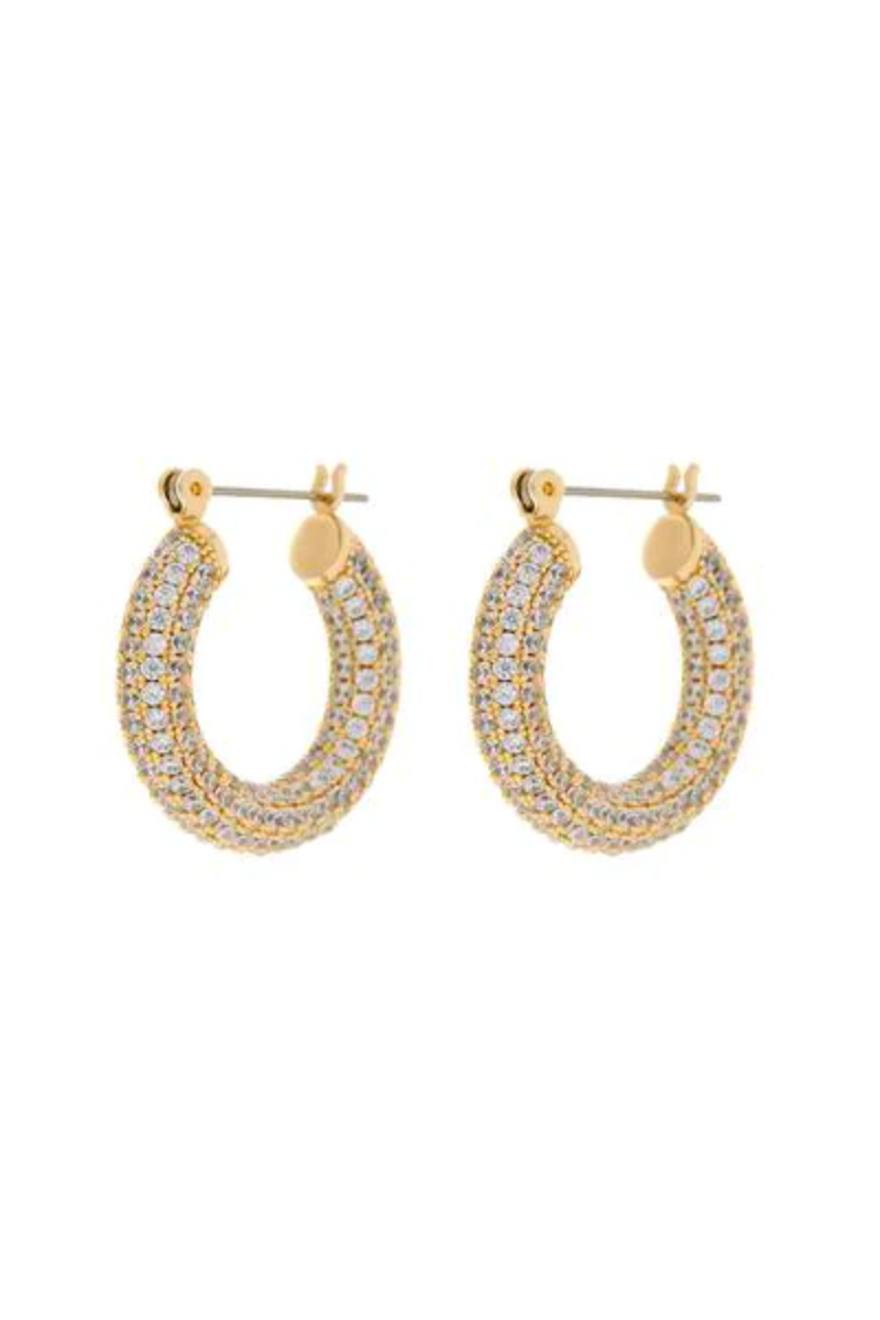 LUV AJ Pave Baby Amalfi Hoops