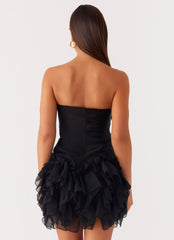 Arabian Nights Mini Dress - Black