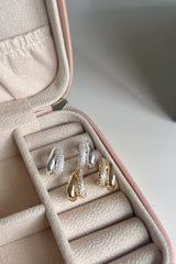 Berkely Rhinestone Drop Stud Hoops