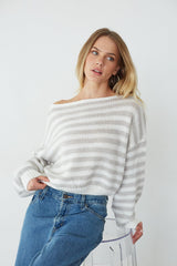 Celia Striped Knit Sweater