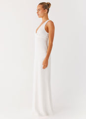 Desi Halterneck Maxi Dress - White