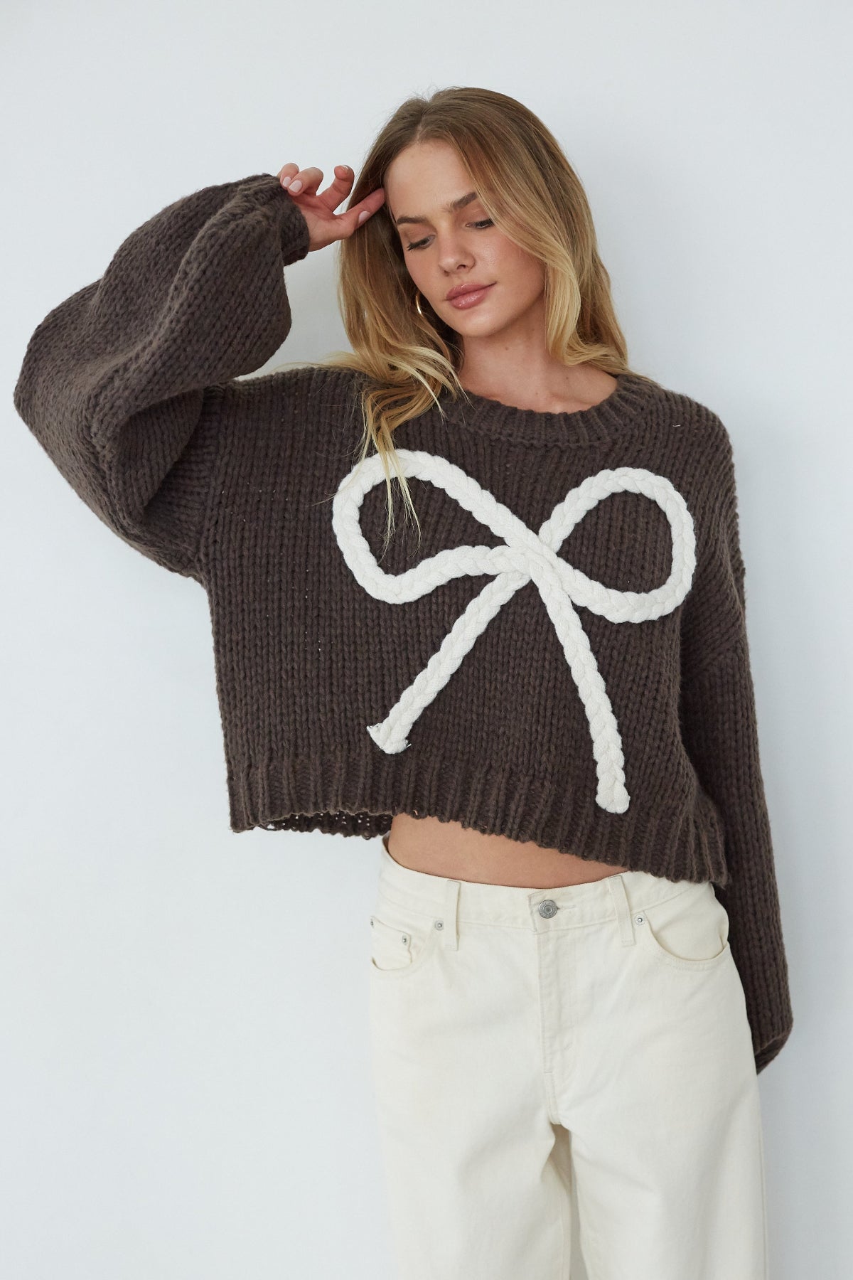 Elliana Knit Bow Sweater