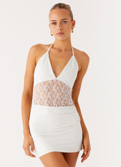 Enchant Lace Mini Dress - Ivory