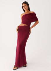 Gillian Maxi Dress - Maroon