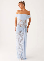 Gracie Twist Maxi Dress - Blue