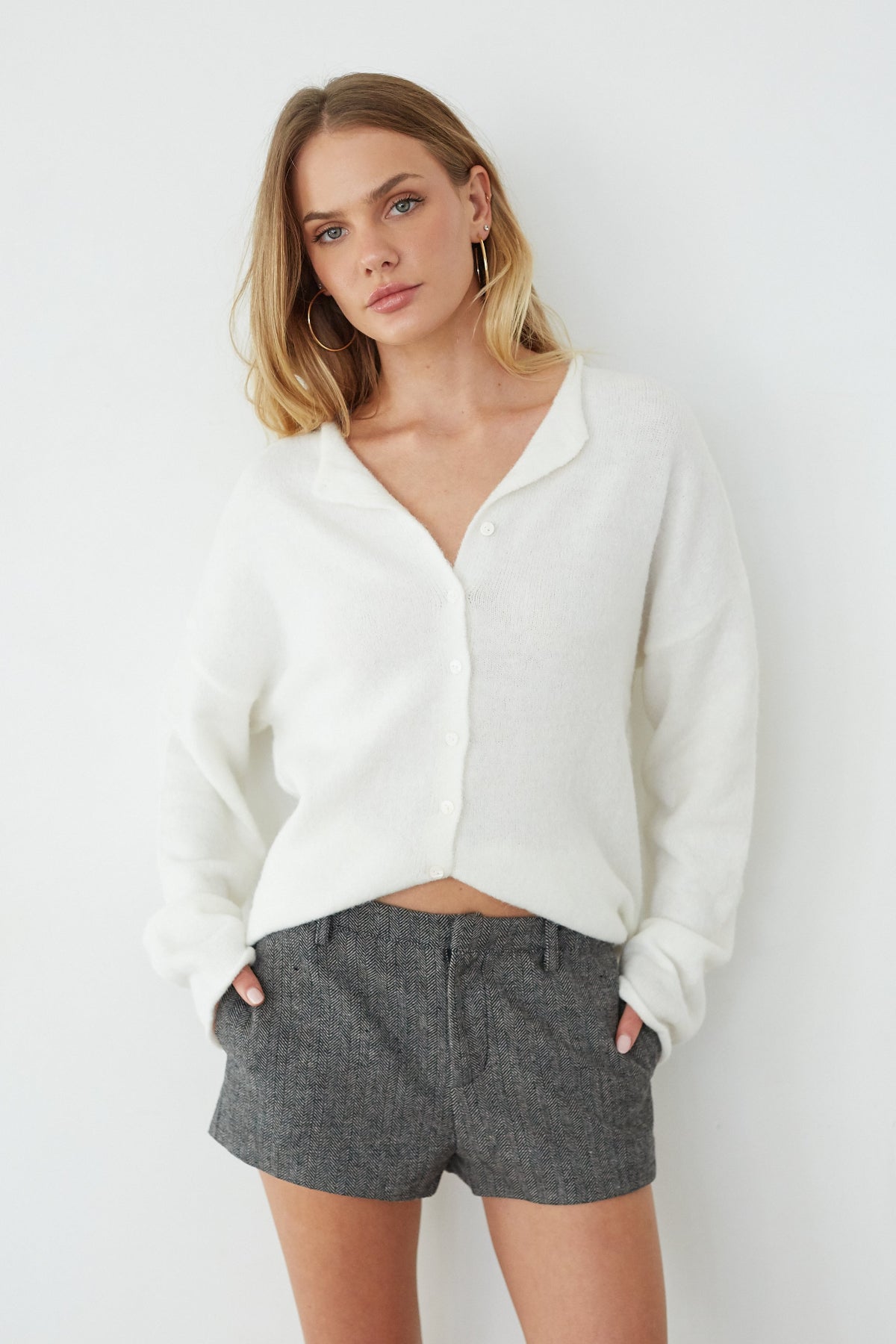 Haven Tweed Mini Shorts