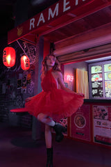 Beatrice Halter Babydoll Mini Dress