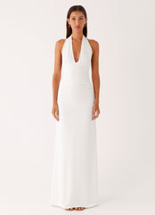Ilaria Halter Maxi Dress - White