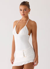 Keep A Beat Mini Dress - Ivory