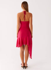 Mai Tai Mini Dress - Hot Pink