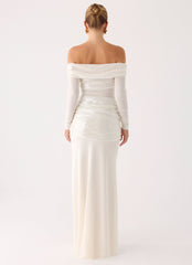 Over To You Sequin Maxi Dress - White