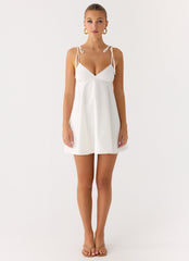 Take Me High Mini Dress - White