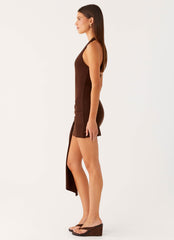 Vedetta Mini Dress - Chocolate