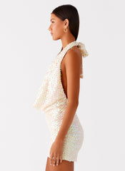 You Make Me Feel Mini Dress - Ivory