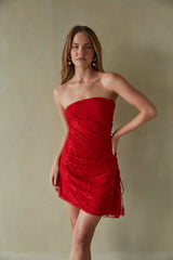 Bethany Strapless Cinch Mini Dress